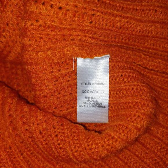 Full Circle Trends Distressed Sweater Womens XL Burnt Orange Boho Grunge Cropped - Picture 10 of 11